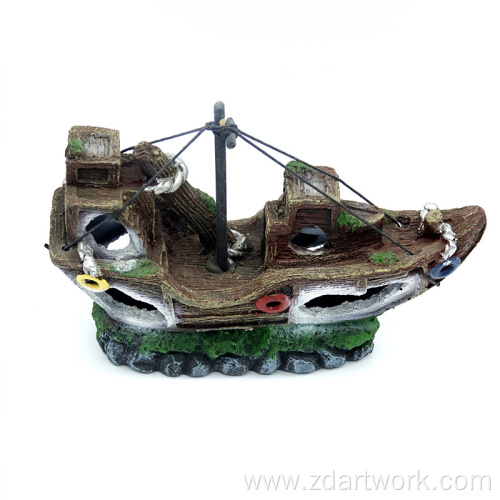 Customized stone pirate ship